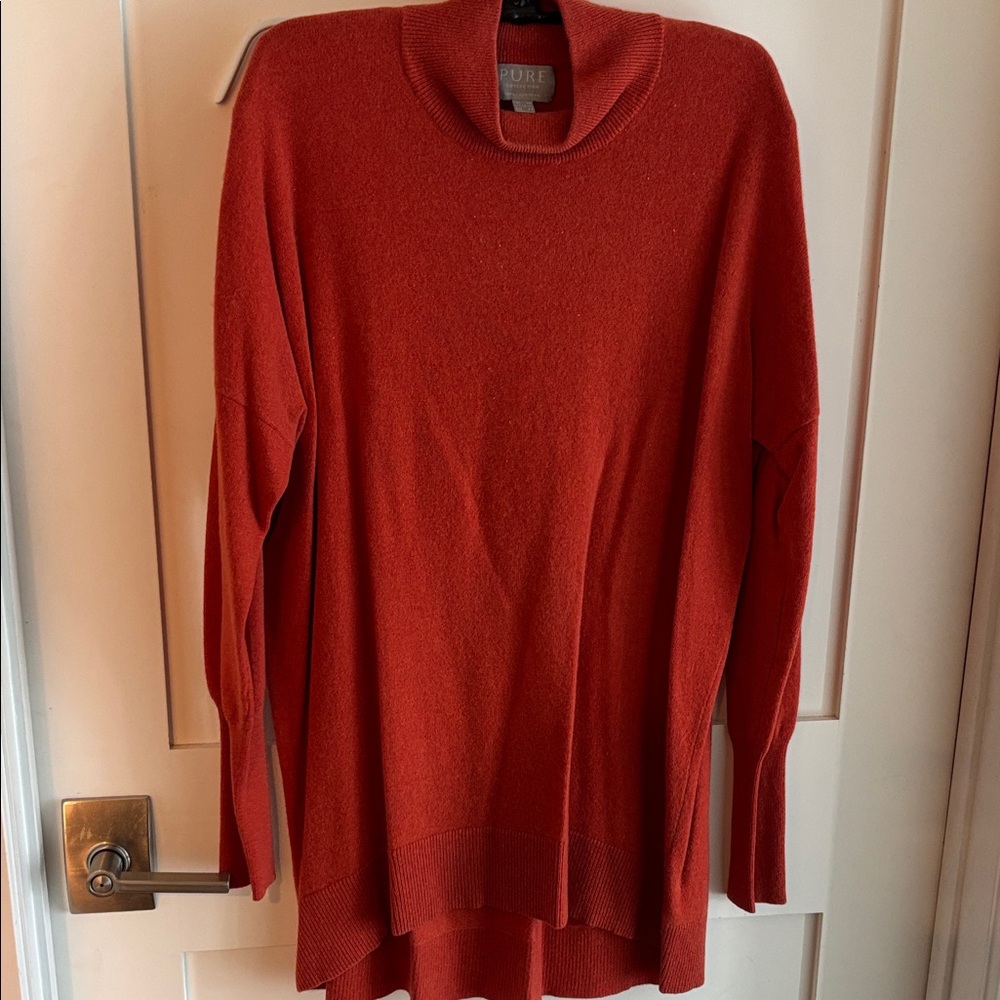 Women's Cashmere Coral Cowl Neck Sweater